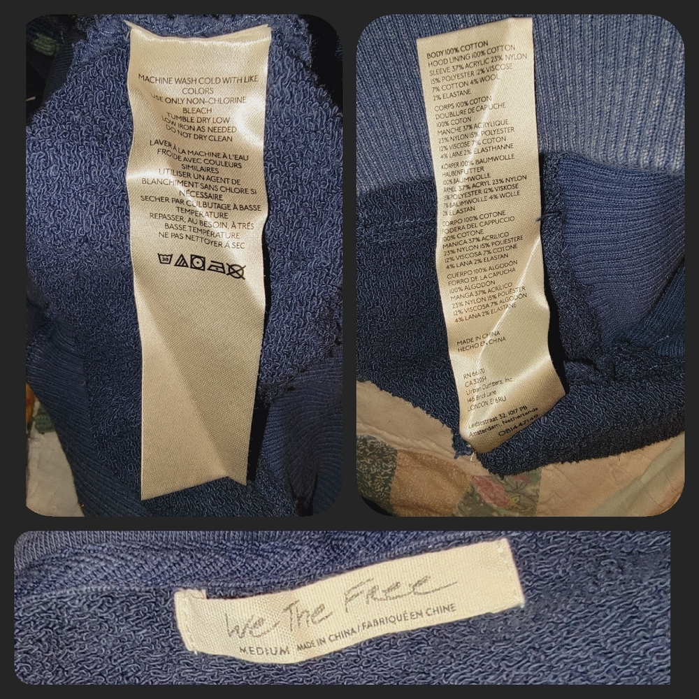 We The Free People MIXED TAPE media Hoodie Sweatshirt Sweater Sleeves Ruffgrrl - Picture 15 of 16